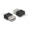 Adapter USB 2.0 typ A żeński na 4 piny Delock 66653