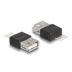 Adapter USB 2.0 typ A żeński na 4 piny Delock 66653 Adapter USB 2.0 typ A żeński na 4 piny Delock 66653