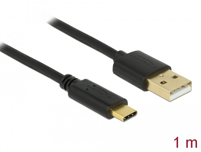 Kabel USB 2.0 typ A - typ C 1m Delock 83600