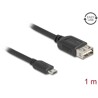 Kabel USB 2.0 EASY USB typ micro-B męski na EASY USB typ A żeński 1m Delock 81518