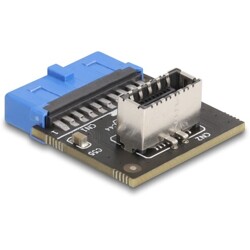 Złącze pinowe adaptera USB 5Gbps żeńskie do wewnętrznego USB typ E A klucz żeńskie kątowe Delock 67174