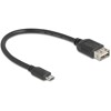 Kabel USB 2.0 EASY USB typ micro-B męski na EASY USB typ A żeński 20cm Delock 81516