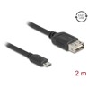 Kabel USB 2.0 EASY USB typ micro-B męski na EASY USB typ A żeński 2m Delock 81519