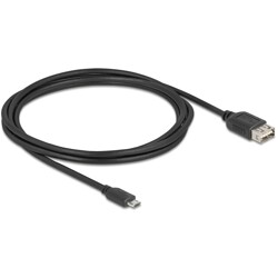 Kabel USB 2.0 EASY USB typ micro-B męski na EASY USB typ A żeński 2m Delock 81519