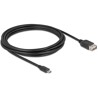 Kabel USB 2.0 EASY USB typ micro-B męski na EASY USB typ A żeński 3m Delock 81520