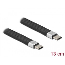 Płaski kabel wstążkowy USB 3.2 Gen.2 FPC z USB-C do USB-C 13cm PD 5A Delock 86939