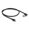 Przewód USB 2.0 typ A na USB 2.0 typ mini-B kątowy 50cm Delock 85175