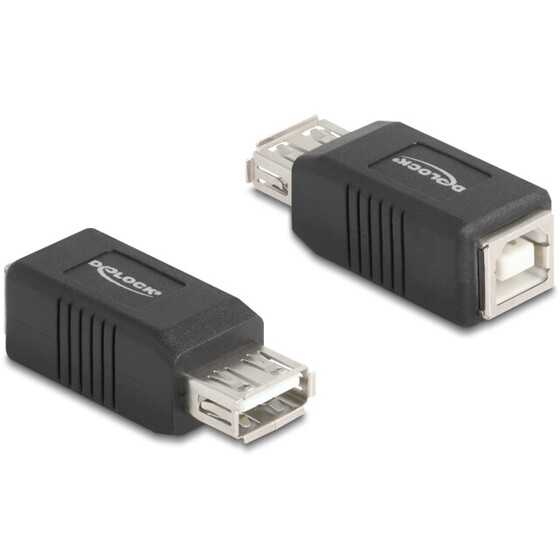 Adapter USB 2.0 USB typ A żeński na USB typ B żeński Delock 67203