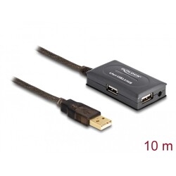 Przedłużacz USB 2.0 10m aktywny z hubem 4-portowym Delock 82748