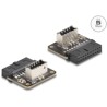 Przejściówka pin header żeńska USB 5Gbps na wewnętrzny żeński klucz A kątowa Delock 67239