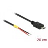 Przewód USB 2.0 micro-B wtyk męski - 2x wyprowadzenia zasilania 20cm Raspberry Pi Delock 85541