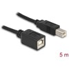 Kabel USB 2.0 B wtyk - USB 2.0 B gniazdo przedłużacz 5m czarny Delock 83429