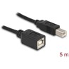 Kabel USB 2.0 B wtyk - USB 2.0 B gniazdo przedłużacz 5m czarny Delock 83429