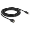 Kabel USB 2.0 B wtyk - USB 2.0 B gniazdo przedłużacz 5m czarny Delock 83429