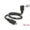 Kabel USB 2.0 micro B wtyk - USB 2.0 micro B gniazdo OTG giętki 35cm Delock 83924