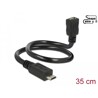 Kabel USB 2.0 micro B wtyk - USB 2.0 micro B gniazdo OTG giętki 35cm Delock 83924