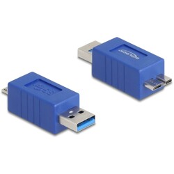 Adapter USB 5Gbps USB typ A męski na USB micro-B męski Delock 67214