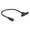 Przewód USB 2.0 micro-B wtyk żeński do zabudowy panel. - USB 2.0 micro-B wtyk męski 25cm Delock 85245