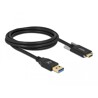 Kabel SuperSpeed USB 10Gbps typ A męski do USB-C męski ze śrubami po bokach 2m Delock 84019