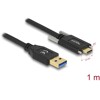 Kabel SuperSpeed USB 10Gbps typ A męski do USB-C męski ze śrubami po bokach 1m Delock 83718