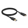 Kabel SuperSpeed USB 10Gbps typ A męski do USB-C męski ze śrubami po bokach 1m Delock 83718