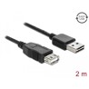 Przedłużacz USB 2.0 typ A na USB 2.0 typ A żeński 2m czarny Delock 83371
