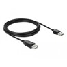 Przedłużacz USB 2.0 typ A na USB 2.0 typ A żeński 3m czarny Delock 83372