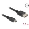 Kabel USB 2.0 USB typ mini-B męski na EASY USB typ A żeński 50cm Delock 81523