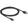 Kabel USB 2.0 USB typ mini-B męski na EASY USB typ A żeński 2m Delock 81525