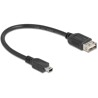 Kabel USB 2.0 USB typ mini-B męski na EASY USB typ A żeński 20cm Delock 81522