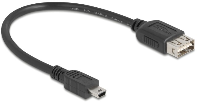 Kabel USB 2.0 USB typ mini-B męski na EASY USB typ A żeński 20cm Delock 81522