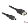 Kabel USB 2.0 USB typ mini-B męski na EASY USB typ A żeński 5m Delock 81527