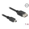 Kabel USB 2.0 USB typ mini-B męski na EASY USB typ A żeński 1m Delock 81524