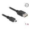 Kabel USB 2.0 USB typ mini-B męski na EASY USB typ A żeński 1m Delock 81524