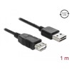 Przedłużacz USB 2.0 typ A na USB 2.0 typ A żeński 1m czarny Delock 83370