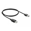 Przedłużacz USB 2.0 typ A na USB 2.0 typ A żeński 1m czarny Delock 83370