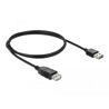 Przedłużacz USB 2.0 typ A na USB 2.0 typ A żeński 1m czarny Delock 83370