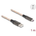 Kabel USB 2.0 typ A do USB-C z podświetleniem RGB 1m Delock 88164