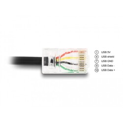 Kabel komunikacyjny UPS USB 2.0 typ A do USB RJ50 2m Delock 67016 Kabel komunikacyjny UPS USB 2.0 typ A do USB RJ50 2m Delock 67016