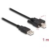 Przewód USB 2.0 typ A męski - typ B męski ze śrubkami 1m Delock 87198