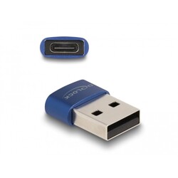 Adapter USB 2.0 USB typ A - USB-C męsko-żeński niebieski Delock 60051
