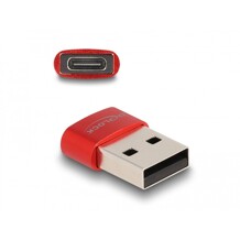 Adapter USB 2.0 USB typ A - USB-C męsko-żeński czerwony Delock 60050