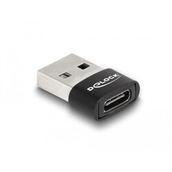 Adapter USB 2.0 USB typ A - USB-C męsko-żeński czarny Delock 60002