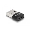 Adapter USB 2.0 USB typ A - USB-C męsko-żeński czarny Delock 60002