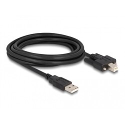 Przewód USB 2.0 typ A męski - typ B męski ze śrubkami 3m Delock 87215