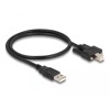 Przewód USB 2.0 typ A męski - typ B męski ze śrubkami 50cm Delock 87197