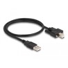 Przewód USB 2.0 typ A męski - typ B męski ze śrubkami 50cm Delock 87197