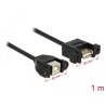 Przewód USB 2.0 typ B wtyk żeński do zabudowy panel. - USB 2.0 typ A wtyk żeński do zabudowy panel. 1m Delock 85108