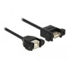Przewód USB 2.0 typ B wtyk żeński do zabudowy panel. - USB 2.0 typ A wtyk żeński do zabudowy panel. 1m Delock 85108