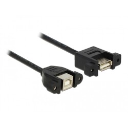 Przewód USB 2.0 typ B wtyk żeński do zabudowy panel. - USB 2.0 typ A wtyk żeński do zabudowy panel. 1m Delock 85108 Przewód USB 2.0 typ B wtyk żeński do zabudowy panel. - USB 2.0 typ A wtyk żeński do zabudowy panel. 1m Delock 85108